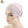 Ethnic elastic headscarf cap, solid color primer cap, chemotherapy cap, bag head hair care cap JDT