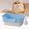 Cat Litter Box Toilet Sandbox Portable Anti Splashing Sand Basin for Indoor Cats with