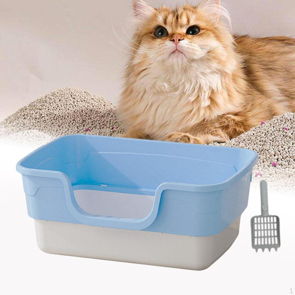 Cat Litter Box Toilet Sandbox Portable Anti Splashing Sand Basin for Indoor Cats with