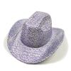 Color Blocks Laser Cowboy hat Western cowboy men and women retro party stage party Cowboy hat outdoor knight hat Wholesale