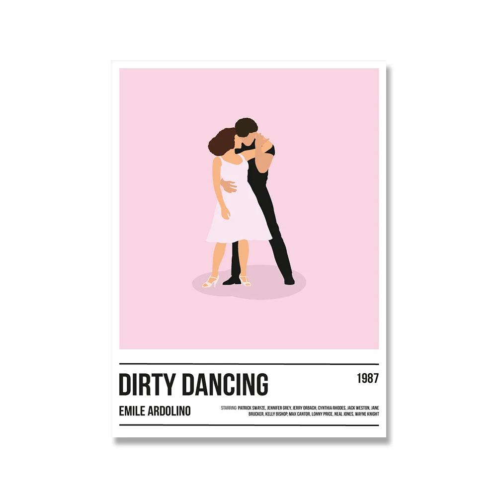 Grease Poster Canvas Prints Dirty Dancing Movie Painting Vintage Pulp Fiction Film Picture Boyfriend Christmas Gift Home Decor