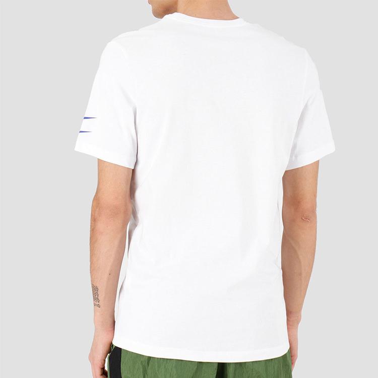 Nike Swoosh Multi-Hook Crew Neck Short Sleeve T-Shirt Men Tops White CU0078-100