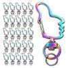 2026 Best!! Thumb-Shaped Metal Keychain Zinc Alloy for Decoration 30Pcs with Detachable Clip