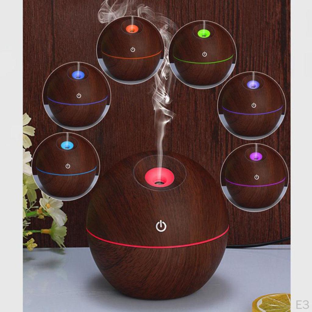 Diffuser 130ml Luftfukter Oljer Rom Treåredekorasjon for Spa og Salong Hjem