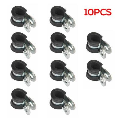 Metal+Rubber Metal P Clips Pipe Fixing Replacement 8mm