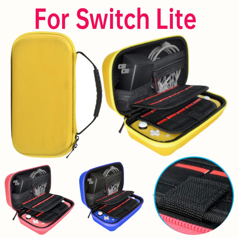 Protective Case Nylon EVA Hard Carrying Storage Case Thickened Scratch-resistant Double Compartment Dustproof for Switch Lite