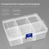 Transparent Multi-Compartment Storage Box for Electronics and Accessories