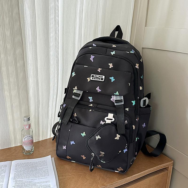 Cartoon Print Student Schoolbag Women's Large Capacity Backpack