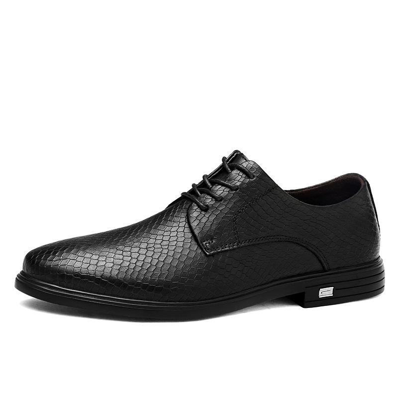 Men s Crocodile Leather Shoes: Genuine Cowhide Casual & Formal Breathable British Style 42
