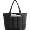 Expandable Tote Bag for Women, Puffer Work Tote Handbag, Quilted Carry On Bag for Travel Gym