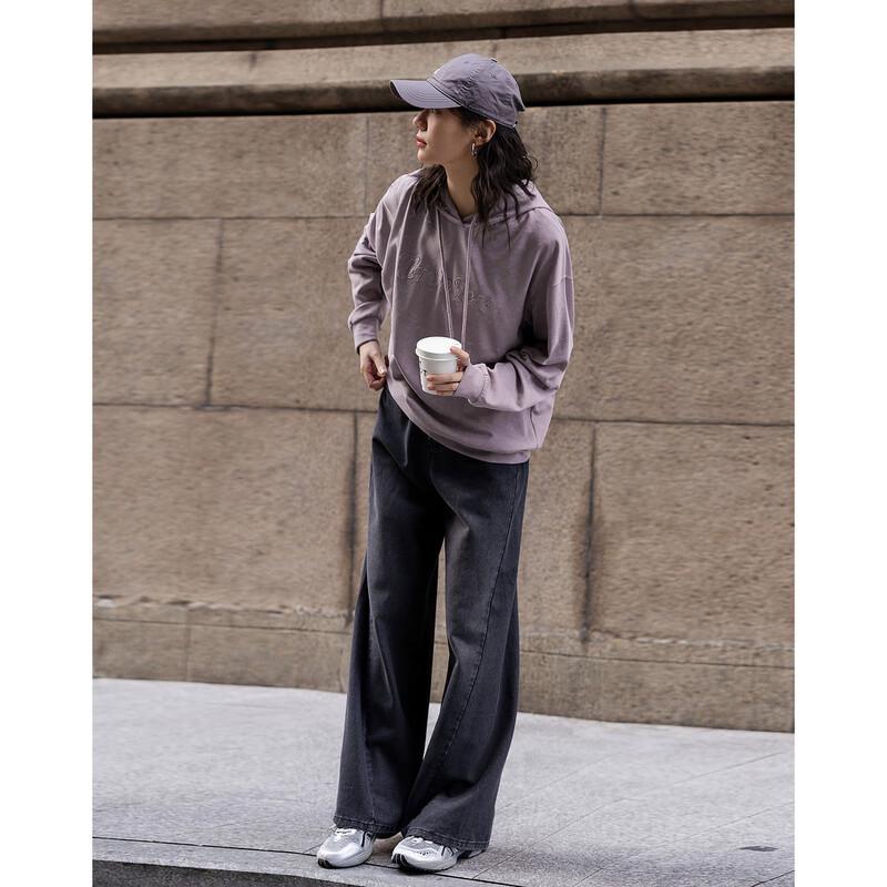 Demana Kapuzenpullover für Damen, lockere Passform, bestickt
