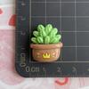 7pcs Cream Adhesive Stickers Potted Plastic Accessories Simulate Flowers & Bamboo Plant Accessories,Suitable for Home decoration