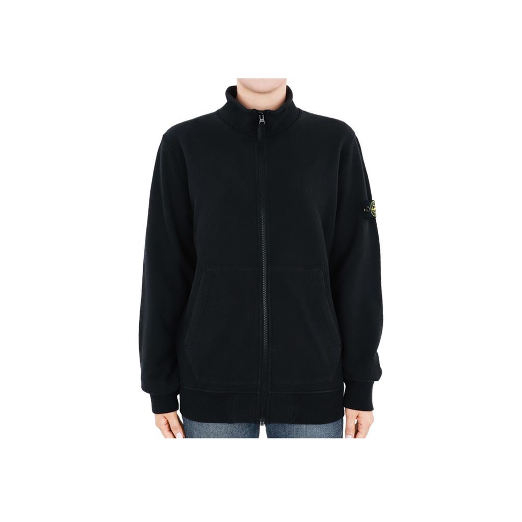 STONE ISLAND Jacket Kids Solid Color Zipper Logo Long Sleeve Kids Jackets Black 791661120-V0029
