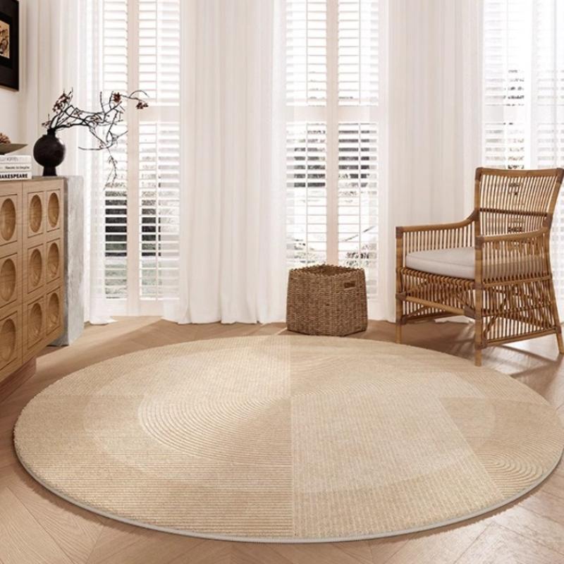 Light Luxury Bedroom Decor Carpet Round Carpets for Living Room Fluffy Soft Bedside Plush Rug Home Washable Anti-slip Floor Mat