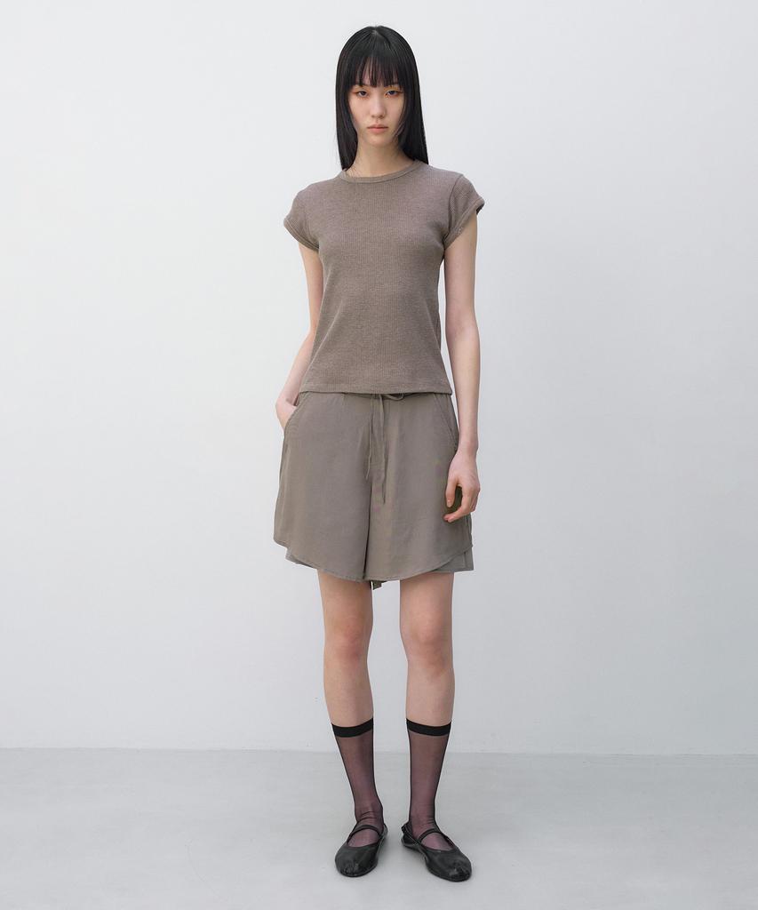 INSILENCE WOMEN Feminine Chiffon Shorts Mocha