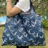 Foldable Eco Shopping Bag - Japanese Cartoon Design, Oxford Cloth, Portable & Eco-Friendly for Groceries