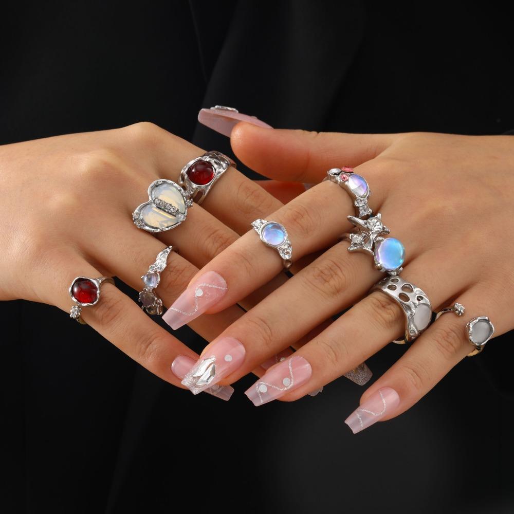 Skull Bat Spider Ring Set Dark Gothic Retro Exaggerated Finger Ring 23-piece Set