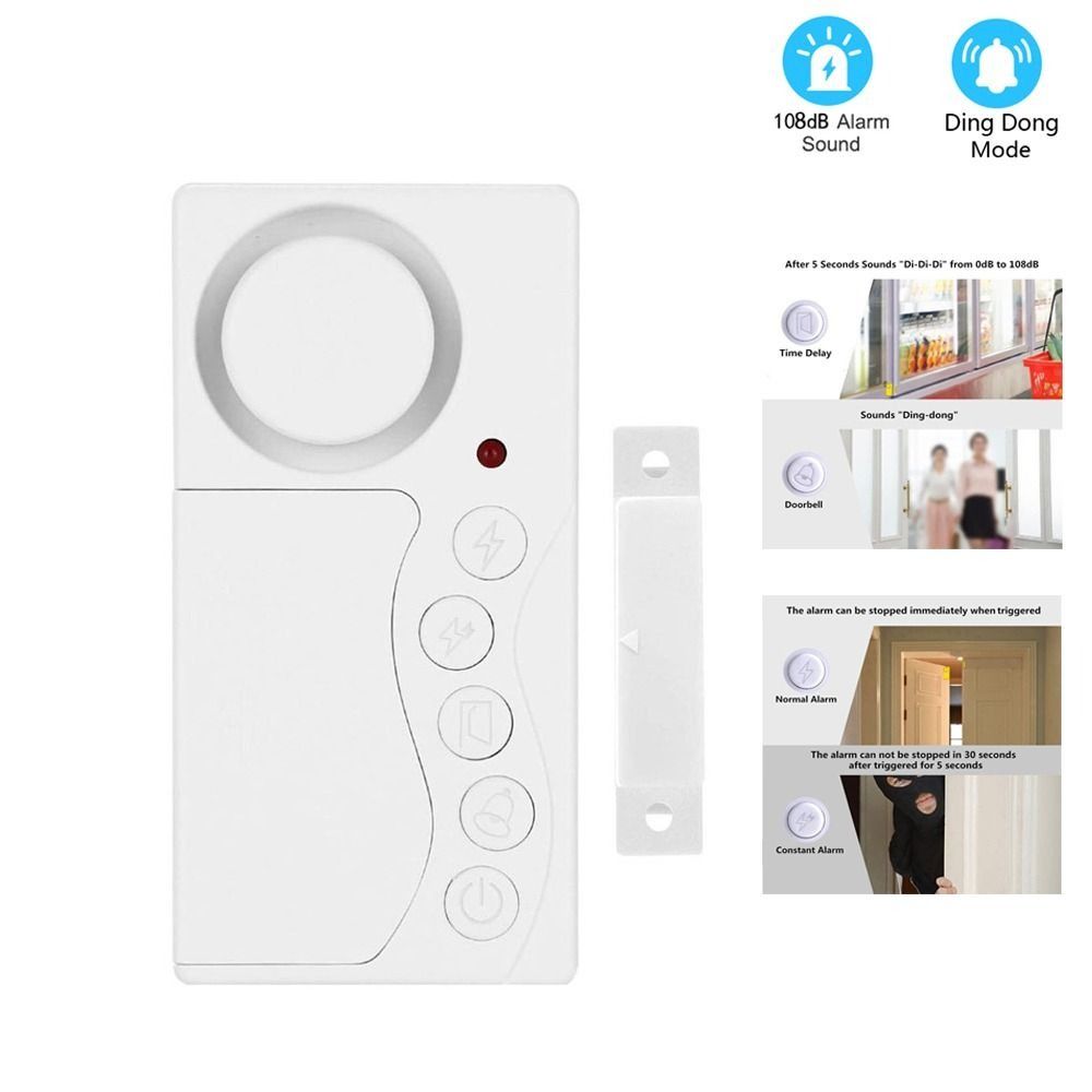 Zeitverzögerung Fenster Sicherheitsalarm Türöffnungsensor Türansager Drahtloser Alarm Türsensor