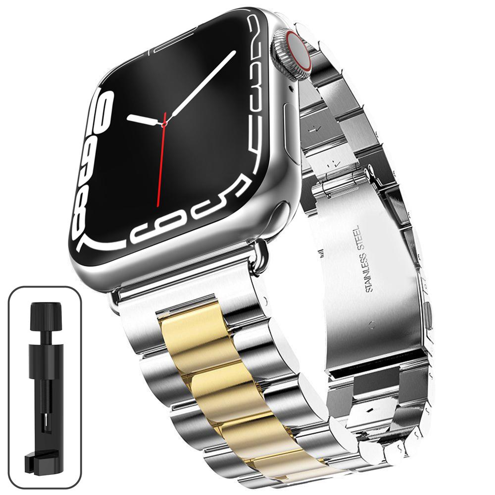 Stainless Steel Strap For Apple Watch 46mm Ultra 49mm Metal Wristband Bracelet For IWatch 10 9 8 5 4 SE 42mm Watchband