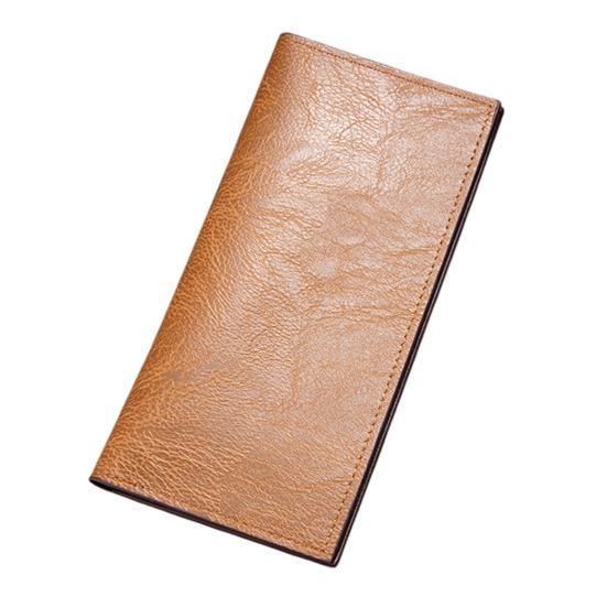Men Slim Long Wallet Bifold Card Holder Wallet with ID Window Minimalist Card Wallet хаки