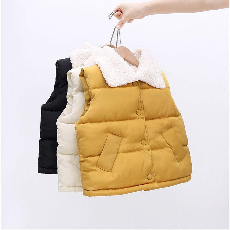 Baby Boys Girls Vest Autumn Spring Sleeveless Turn-down Collar Jacket Young Children Coat Kids Warm Waistcoat Outwear Clothes Casual