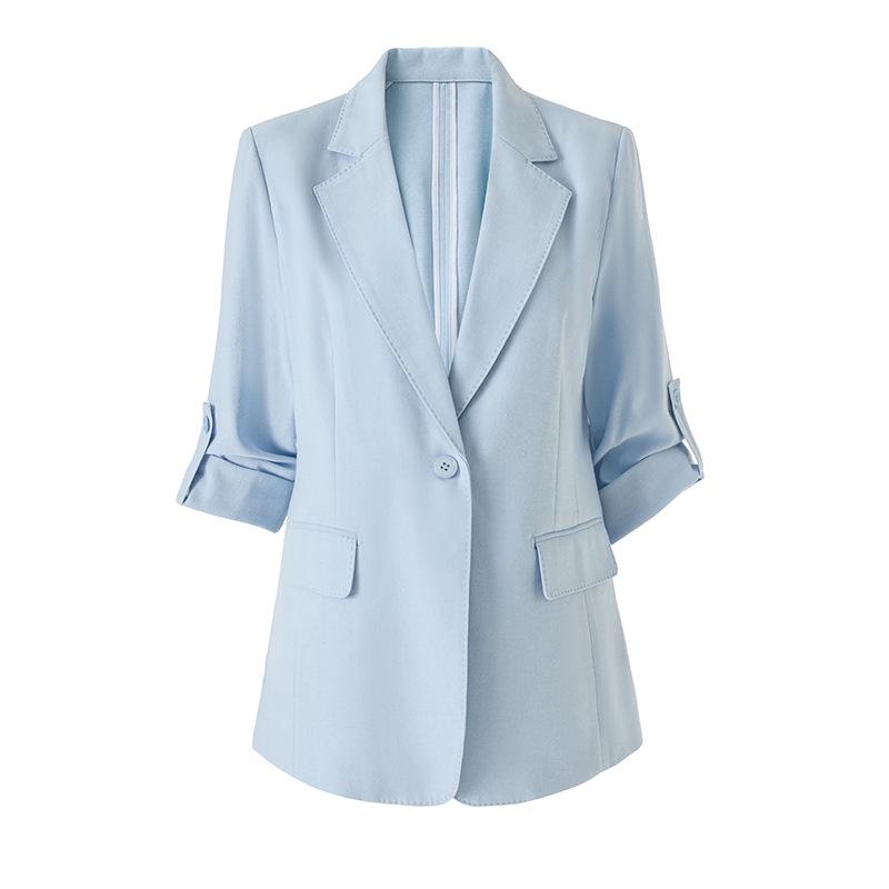 Women's Five-Sleeve Loose Linen Blazer for Summer 2026 - New Casual Style