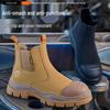Pantofi de siguranță slip-on pentru bărbați cu bombeu de oțel - Anti-lovire, Rezistenți la perforare, Rezistenți la uzură, Talpă exterioară din cauciuc, La modă pentru șantiere