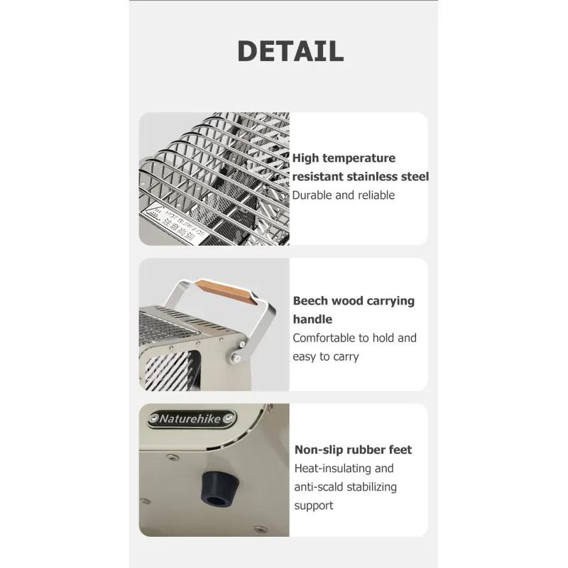 Miniaturowy przenośny piecyk grzewczy na zewnątrz kempingowy wielofunkcyjny piecyk grzewczy 1,1 kW moc kuchnia piesze wycieczki