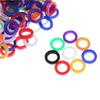10pcs/20pcs/LOT Fashion Hollow Multi Color Rubber Soft Key Locks Keys Cap Key Covers Topper Keyring Random