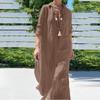 European and American cross-mirror new women's dress plus size summer V-neck long-sleeved shirt dress casual and loose