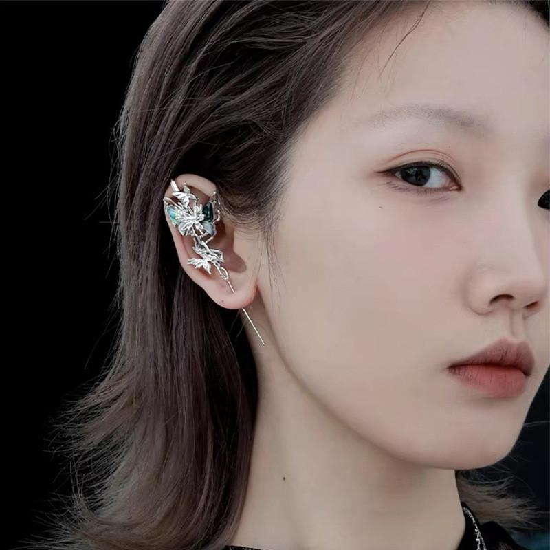 Unisex Hollow Butterfly Earrings Geometric Design Zinc Alloy Looks Trendsetting