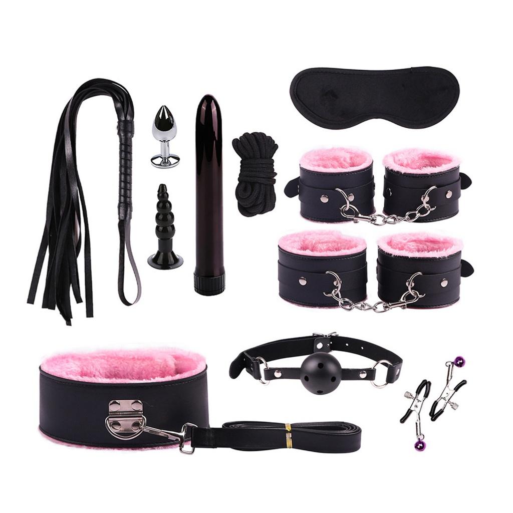 Couples Sex Toy for Adult Game Erotic BDSM Sex Kits Bondage Handcuffs Sex Game Whip Gag SM Bdsm Toys Nipple Clamps CYR