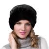 Black Fuzzy Hat Fur Beret Hat Natural Genuine Mink Fur Hats for Women Winter