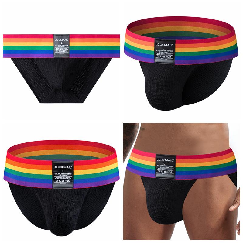 Kalsonger JOCKMAIL Slumpfärg 1 st Bomull Nylonblandning Material Mode Sexiga Sportunderby Klubbparty Vardags Casual Shorts