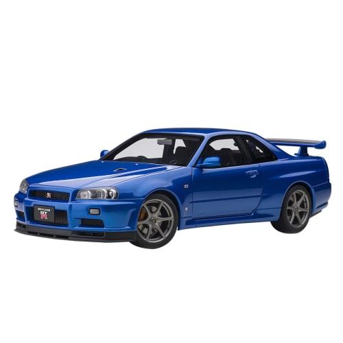 

AUTOart 1/18 Scale Nissan Skyline GT-R (R34) V-Spec II Bayside Blue Finished Model 77408