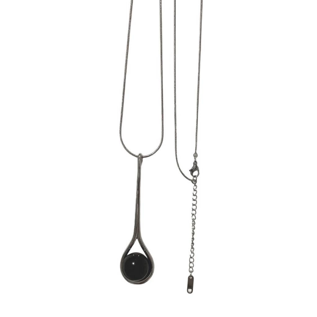 Black Rope Necklace Stylish Women Necklace Casual to Formal Necklace Alloy Jewelry Trendy Necklace Suitable for Girls