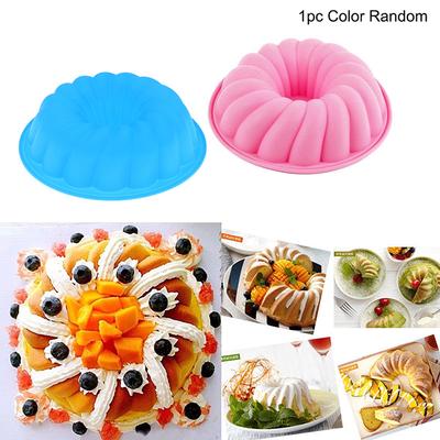 Silikon Spiralmuster Kuchenform Mini Kuchenform Gelee Puddingformen Backblech Tablett Hersteller DIY Backen Kuchenwerkzeuge