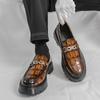 Men Fashionable Loafers Men Thick-soled Wear-resistant Business Brand Leather Shoes Gentleman Social Shoes Size 38-46 Men Shoes