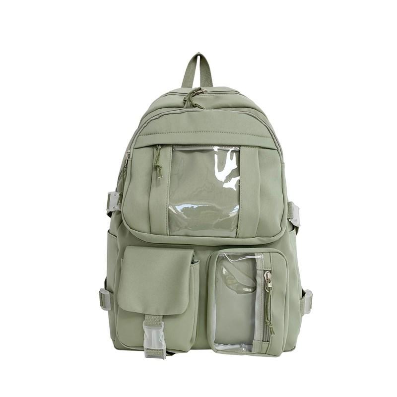 Schoolbagins style large capacity high school backpack for women, Korean version Harajuku ulzzang cartoon backpack, elementary school backpack