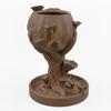 Brown Decorative Mushroom-shaped Flowerpot for Plants, Modern Design