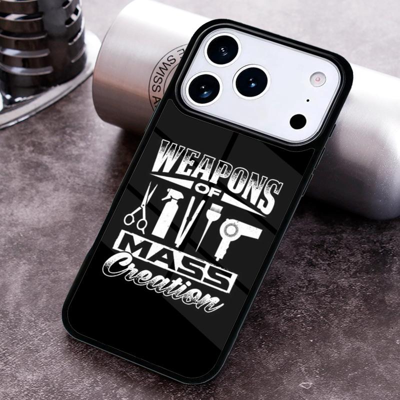 Barber Shop Hair Stylist Phone Case For iPhone 17 16 15 14 13 12 11 Pro Max Plus 17Air Soft Silicone Cover