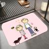 Anime C-Charlie and Lola Floor Mat Diatomite Bath Mat, Quick Dry Absorbent Non-Slip Door Mat