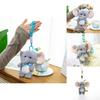 Adorable Cartoon Elephant Plush Toy Keyring With Pp Cotton Filling For Backpacks