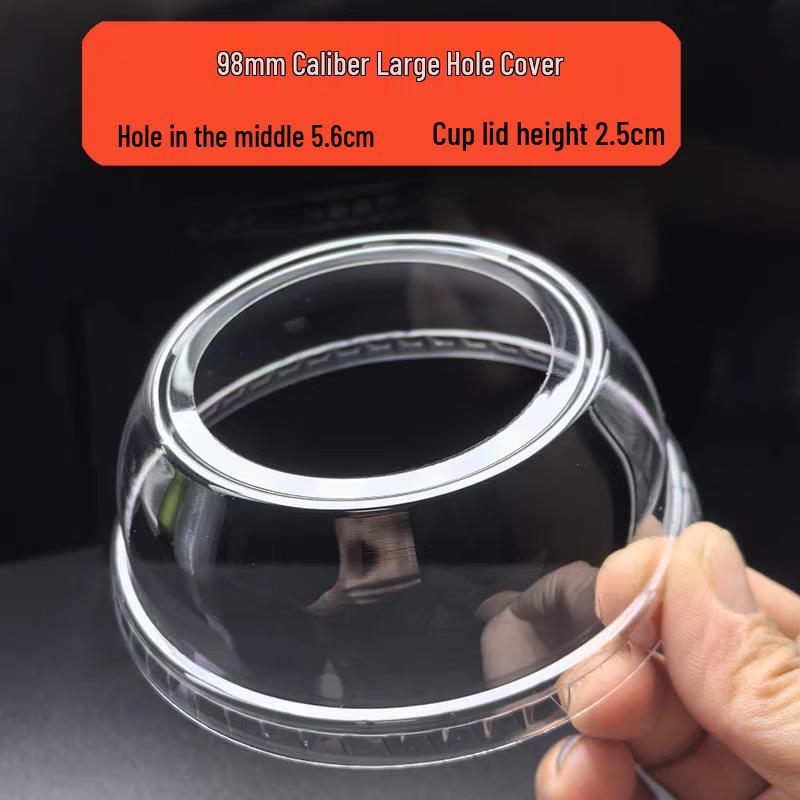 Qiwei 500ml Disposable Graduated PET Cold Drink Cups with Lid