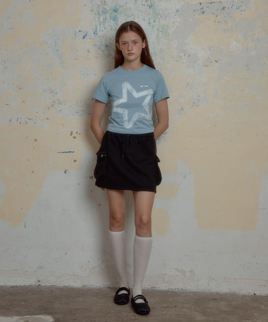 Leteoli Cargo Banding Mini Skirt_Black