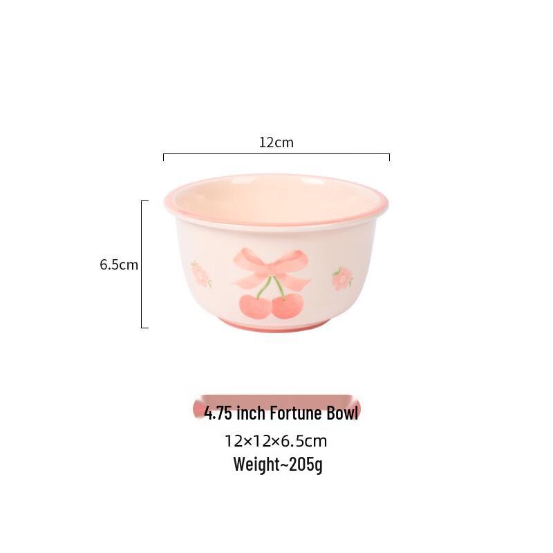 Heyuxi Cherry Ceramic Rice Bowl