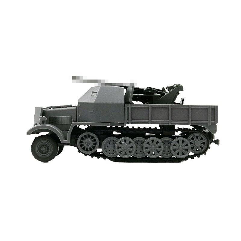 

Бронированный полугусеничный автомобиль 4d Flak37 Зенитный военный орнамент Модель Сделай сам серый