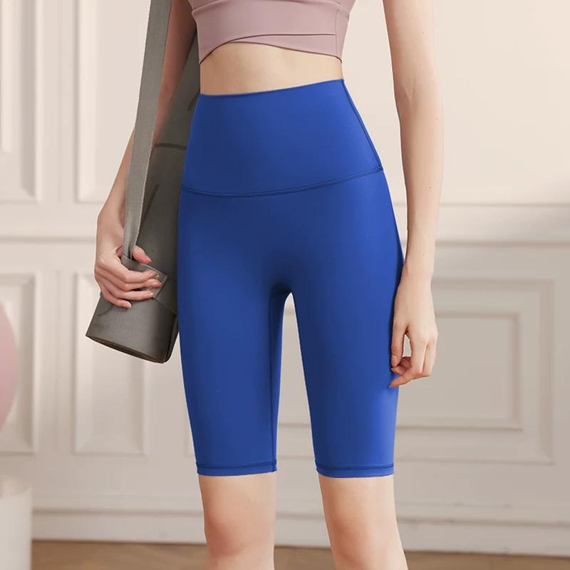 Summer Sports Shorts Women's Skinny Yoga Pants Nude Feel Sports and Fitness Shorts High Waist Hip Lift Cycling Shorts