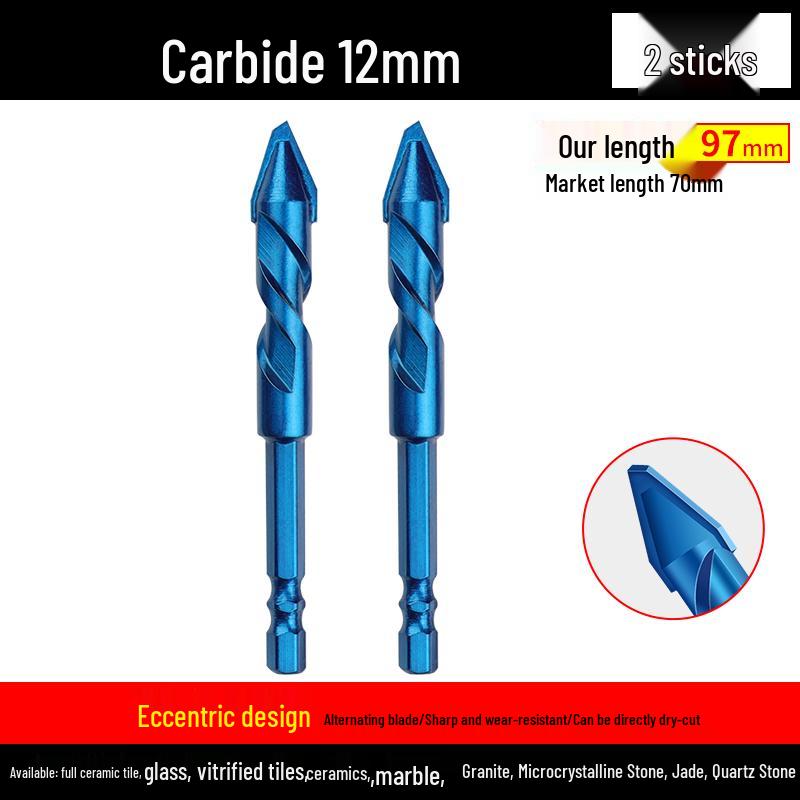 Eccentric Tilting Drill Bit for Marble and Concrete