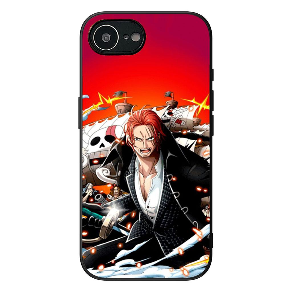 Cover for Apple iPhone 17 16 11 Pro XS Max XR 6 7 8 Plus + 16E SE 2020 2022 Air 5 Phone Case Red Hair Luffy One Piece Shanks